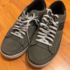 Grey pair of Sketchers.